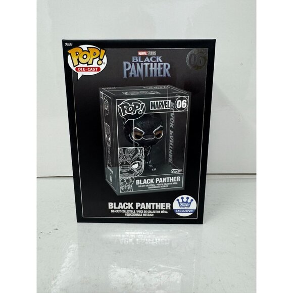 Funko Pop! Die-Cast Marvel #6 Black Panther Funko Exclusive Die-Cast Collectible - Picture 3 of 8
